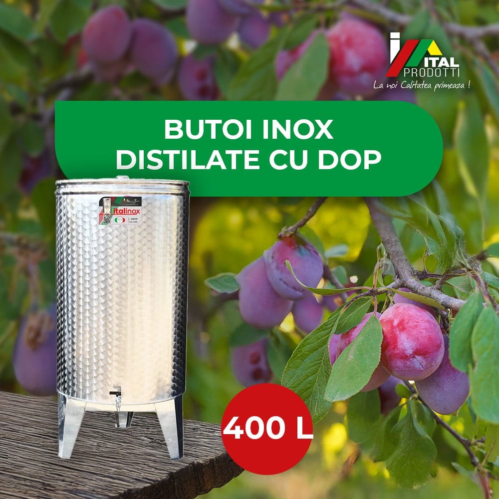 Butoi Inox Țuică 400 L cu dop, Italinox