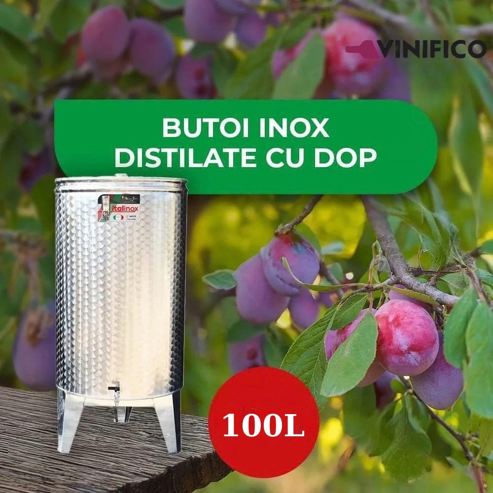 Butoi inox distilate 100L cu dop – Siguranță și durabilitate pentru băuturi