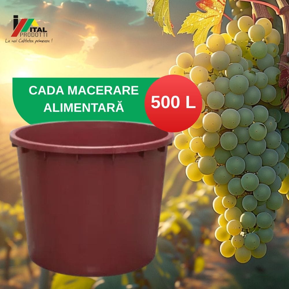 Cada Alimentara / zdrobit struguri 500 L fabricata in Italia