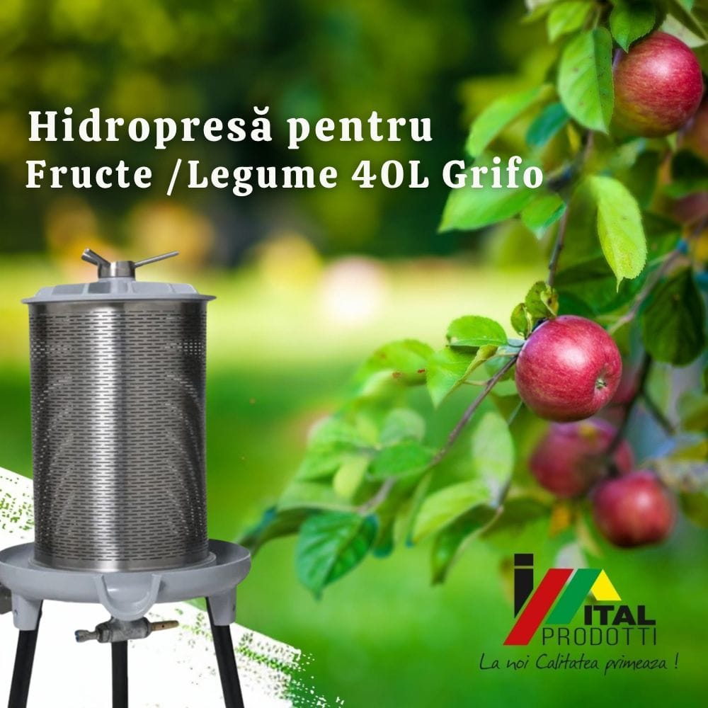 Hidropresa pentru fructe 40 L, Grifo